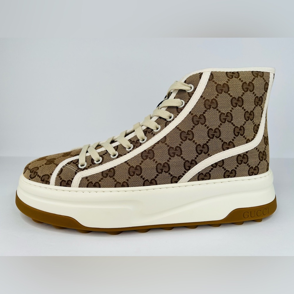 Gucci Tennis 1977 GG Supreme Men High Top Sneakers UK 11.5 - US 12 - EU 45.5